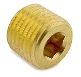 Parker 4-PHH-B Brass, Pipe Hollow Hex Plug 1/4 Male NPT
