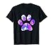 Funky Splash Paint Art Design Dog Paw Print t-shirt