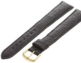 Hadley-Roma Men’s MS2001XA-200 20-mm Black Genuine Caiman Crocodile Leather Watch Strap
