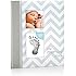 Pearhead Chevron Baby Book with Clean-Touch Ink Pad, Grey