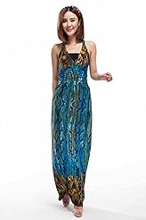 Sexy V-neck Jersey/Silk/Knit Spring Summer Backless Floral Print Maxi Dress 