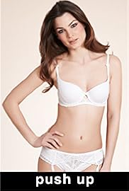 Autograph Embroidered Mesh Push Up Balcony Bra