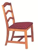 AC Furniture 8818 Side Chair with Chippendale Legs & Upholstered Seat
