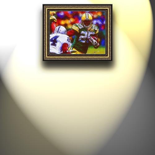 Completely Handpainted American Football Sport Painting, Custom Order FL3298, Oil on Canvas, with Option to Paint Jerry, Brett & Co. from Any Other Favorite Photograph or Picture, Unframed, Size 15'' x 20