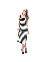 Striped Print Silk Club Dress/Mini Dress 