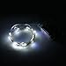 SINOLLC 10ft 30 LEDs Super Bright Cool White Durable Silver Wire String Lights 3xAA Battery Powered Flexible String Lights 3M For Decorative/Holiday Project