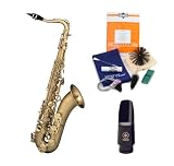 Legacy TS2000AN Professional Tenor Saxophone, Antique Finish, with Case, Accessories and Yamaha Mouthpiece, The Instrument Store Starter Kit