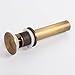 Antique Brass Bathroom Faucet Pop Up Vessel Basin Sink Drain Stopper with Overflow