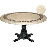 IMAGE OF Windham Castings Pedestal Dining Table With 48 Inch Round Mosaic Table, Cream