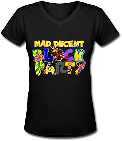 Mad Decent Block Party 2016.png Black V Neck T Shirt For Women