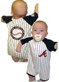 Atlanta Braves Infant Pinstriped Shorts Romper