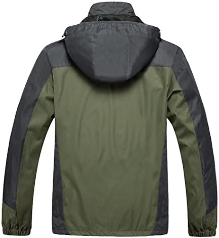 Lottoway Spring Fall Hooded Outdoor Hiking Climbing Rush Guard Pioneer Jacket Armygreen 3XL For Men