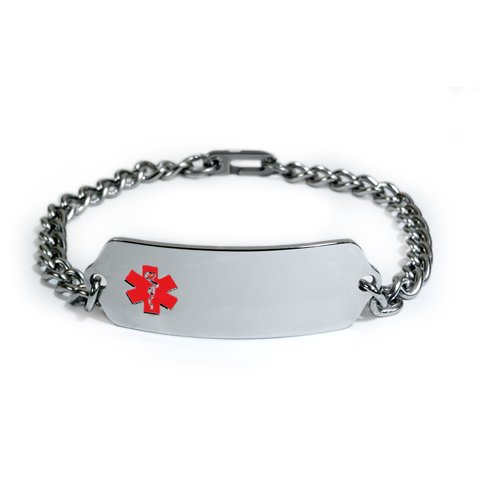 HEART PATIENT Medical ID Alert Bracelet with Embossed emblem