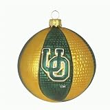 Oregon Ducks 3.5 Collegiate Glass Basketball Holiday Ornament - NCAA College Athletics