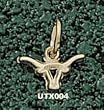 Univ Of Texas Pierced Lhorn 1/8" Charm/Pendant