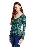 ZERGATIK Camiseta Manga Larga Merak (Esmeralda)