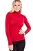 Ladies Solid Color Turtleneck Long Sleeve Top, Multiple Colors Available