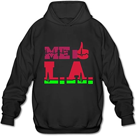 Newest Personalized Me Encanta Los Angeles Hooded Sweatshirts Boy Crewneck Black