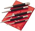 Starrett S117PC Set of 5 Center Punches, 1/16", 5/64", 3/32", 1/8", 5/32" Diameters, in Plastic Case