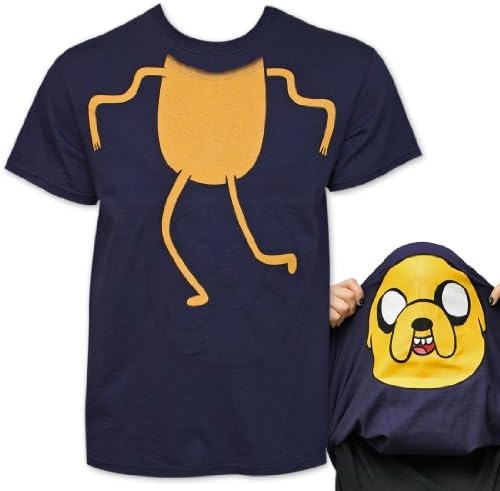 Adventure TimeJake Reversible Mask Costume Adult T-Shirt