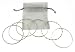 Bracelet - B104 - 6 Pc Bracelet Set ~ Plain, Etched and Twisted in Silver Tone - 70mm + Silver Organza Gift Bag