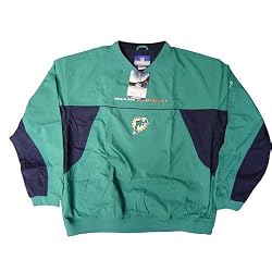 Miami Dolphins NFL Crew Neck Nylon Pullover (Teal)