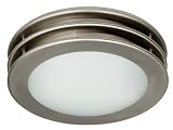 41osuLMKx4L. SL160  Kenroy Home 91050BS Leonardo 2 Light Flush Mount, Brushed Steel