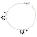 Body Jewelry Anklets Ankle Bracelet in Silver & Gemstone 21 Grams 10.5 " (anklt594)