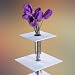 Cupcake Snap 5-Tier Square Acrylic Center Cupcake Stand and Dessert Tower