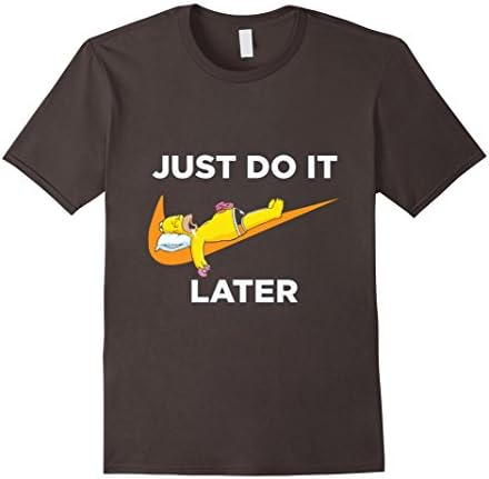Men's Just Do It Later T-Shirt, Money Line Tees XL Asphalt