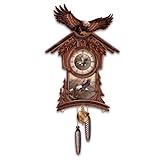 IMAGE OF Timeless Majesty Collectible Cuckoo Clock With Bald Eagle Art by The Bradford Exchange