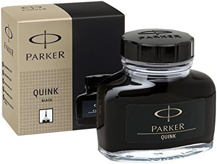 Parker Super Quink Permanent Ink Refill, 2-ounce Bottle, Black (S0037460) (4, Black)
