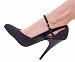 Sexy Shoes Classic toe character. 4 1/2 inch heel. Adjustable Mary Jane Strap. NAVY SUEDE Size - 10