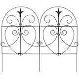 Panacea 89379 Romantic Folding Border Fence, Black