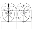Panacea 89379 Romantic Folding Border Fence, Black