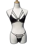 Lust by Teensy Weensy Women's Fetish Lingerie, Arch Angel, Black, Small/Med