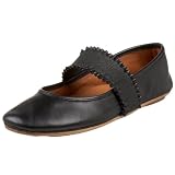 Gentle Souls Gabby Ballet Flat,Black Leather,8.5 M US