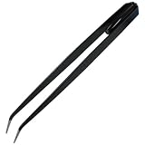 ピーツール(P.Tool) LED付き ステンレスピンセット 先細先曲がり型 ギザ付き 155mm 04683