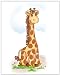 Jungle Art Collection - Giraffe - Childrens Wall Art, Kids Wall Art, Nursery Wall Art, 11" x 14"