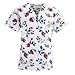 Scrub Top, 2Lower-Pkts, Autumnglow-Prt, Extra Large