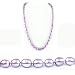 AugustinaJewelry Single Strand 22 Inch 9-10mm purple Oval Shape Freshwater Cultured Pearl Necklace