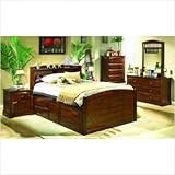 827 Series Captain Bedroom Set in Distressed Cherry Size: Full
