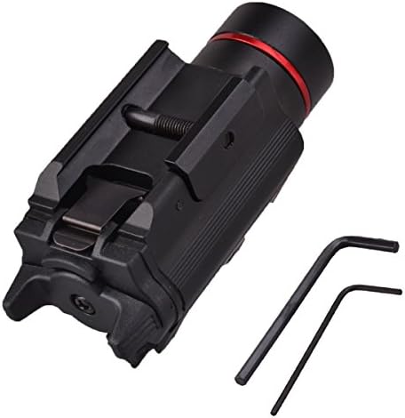 SingFire SF-P05 5mW Red Laser Gun Sight w/ Mount+LED Tactical Pistol Flashlight-Black(2 x CR123A)