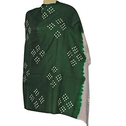 Evening Wrap Indian Shawls Tie & Dye Print in Wool Fabric 80 x 35 inches (tdswl372)