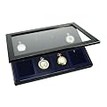 Set: Vitrine f�r Taschenuhren, Uhrenvitrine und 3 St�nder f�r die sch�nsten Taschenuhren