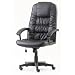 Search : Big&Tall Soft Leather Executive Office Desk Chair with Ergonomic Padded Arms and Black Painted Metal Base Rated up to 400LBS-MILANO - 804
