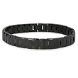 Black Plated Tungsten Men's Link Bracelet (10mm Wide) - 8.5 Inches