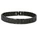 Black Plated Tungsten Men's Link Bracelet (10mm Wide) - 8.5 Inches