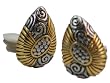 Designer Style 2 Tone Teardrop Shaped Clip On Earrings