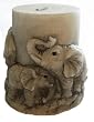 Elephant candle - Sculpted Unscented Home Decor Candle - Small